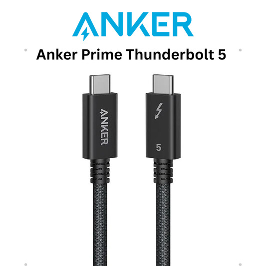 Anker Prime Thunderbolt 5 Cable 3.3ft 240W 80Gbps USB-C Cable – Black