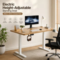 Electric Height-Adjustable Standing Desk - 100cm x 60cm Compact Sit-Stand Office Desk
