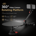 360° Panoramic Camera Spinner — Manual Rotating Photography Platform with 110cm Telescopic Arm