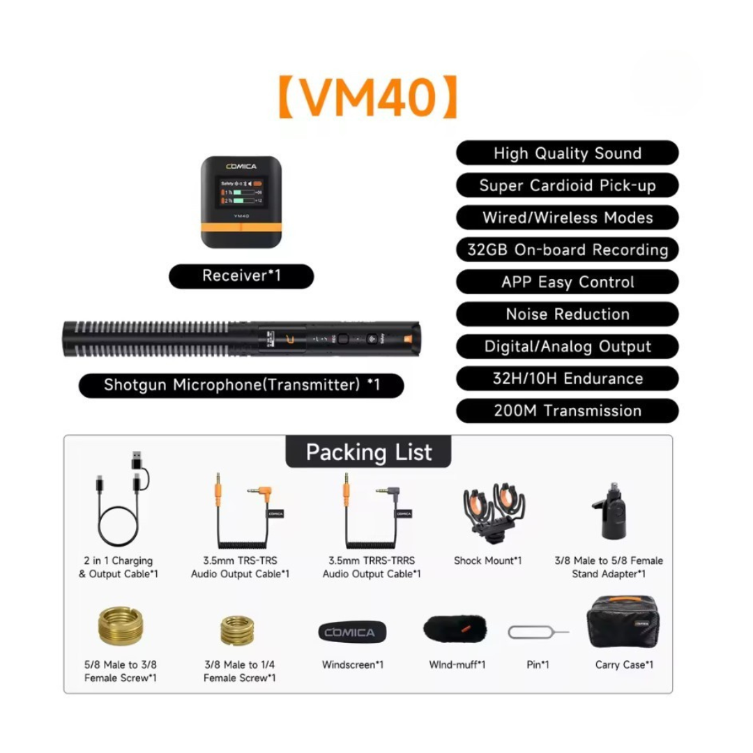 Comica VM40 32-Bit Wireless Shotgun Mic