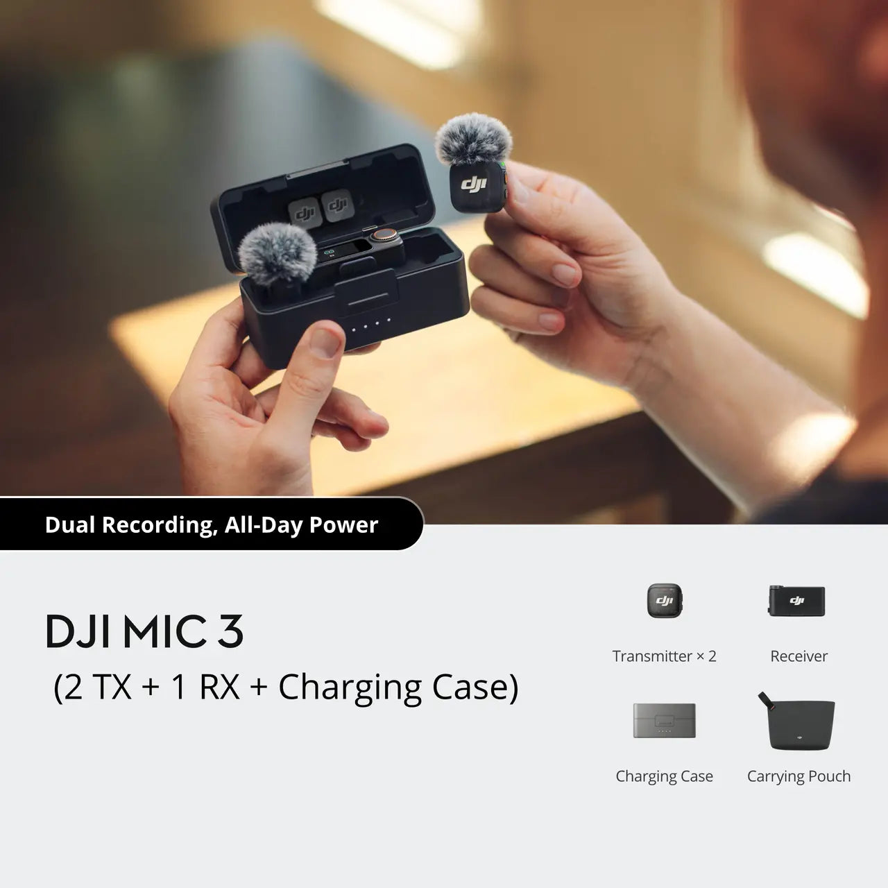 DJI Mic 3 – Professional Wireless Microphone System