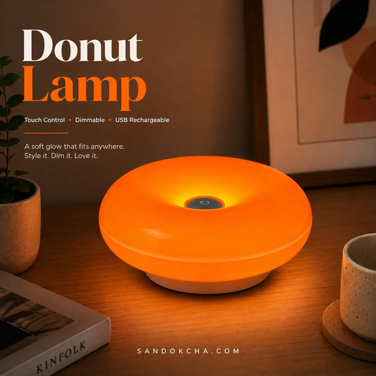 The Viral Donut Lamp — 3 Sizes, 3 Light Modes, Touch Control