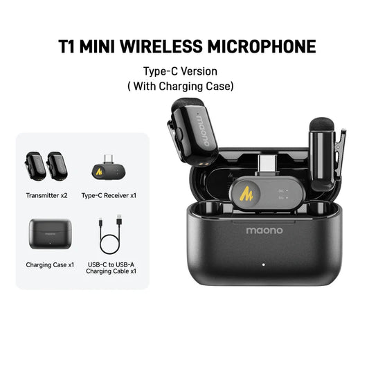 MAONO Wave T1 Mini Wireless Lavalier Microphone (WM622 PC2)
