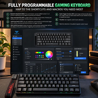 Aula WIN60 HE Wired Gaming Keyboard