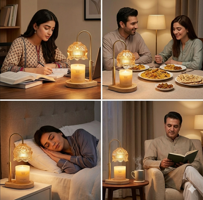 Candle Warmer Lamp Pakistan – No-Flame Electric Candle Melter with Timer | Sandokcha
