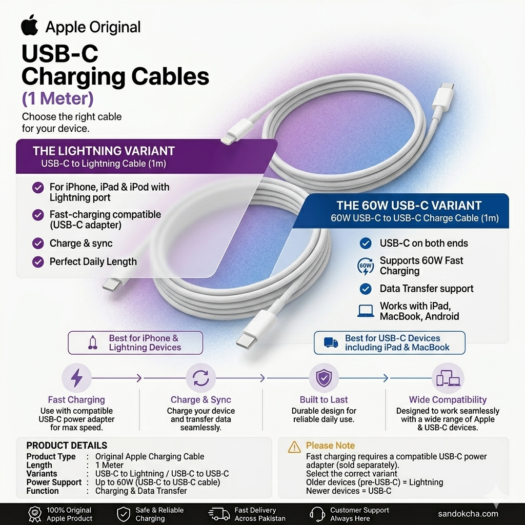 Apple Original USB-C Charging Cable (1m)