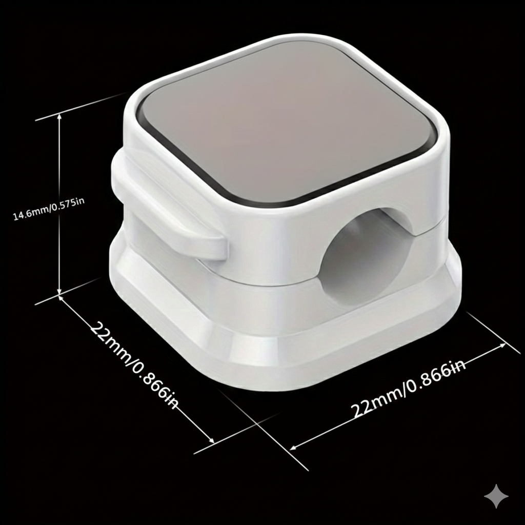 Cable Clips Organizer Pakistan – Pack of 6 Self-Adhesive PVC Cord Holders for Desk, Wall & Office Wire Management