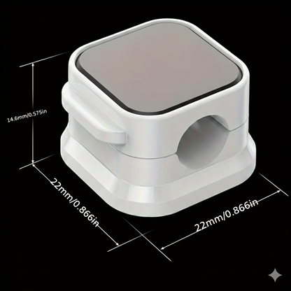 Cable Clips Organizer Pakistan – Pack of 6 Self-Adhesive PVC Cord Holders for Desk, Wall & Office Wire Management