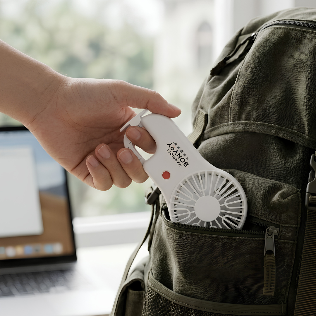 Handheld Portable Fan –  Marriott Bonvoy  - 3-Speed, USB Rechargeable