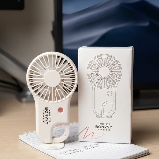Handheld Portable Fan –  Marriott Bonvoy  - 3-Speed, USB Rechargeable