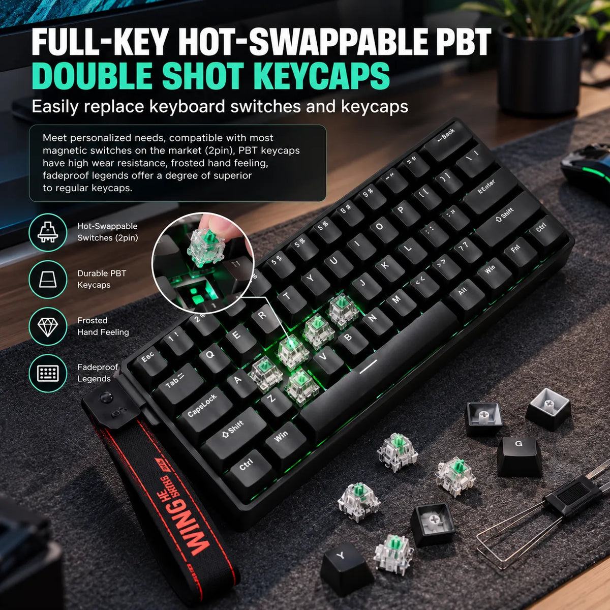 Aula WIN60 HE Wired Gaming Keyboard