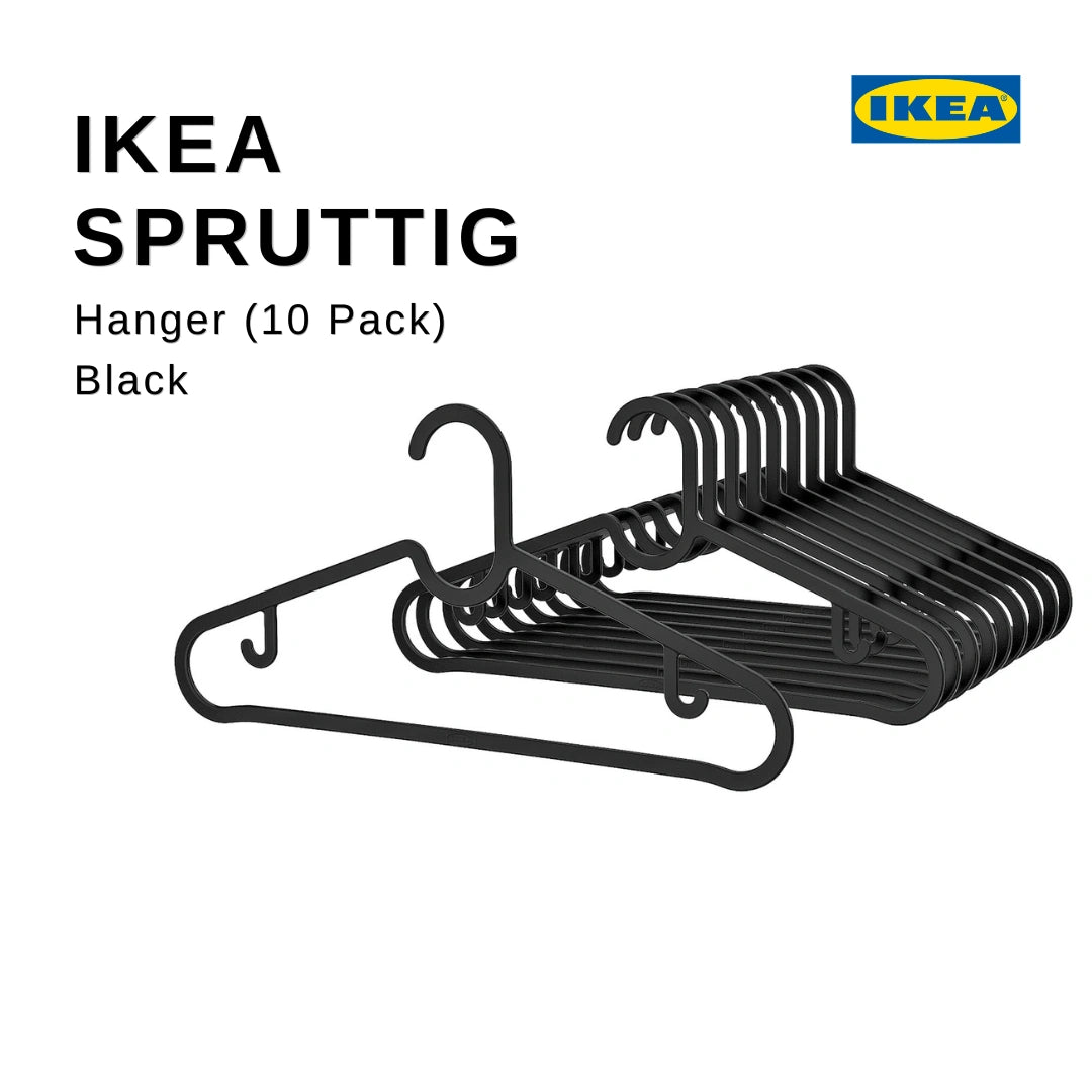 IKEA SPRUTTIG Hanger – Black (10 Pack)
