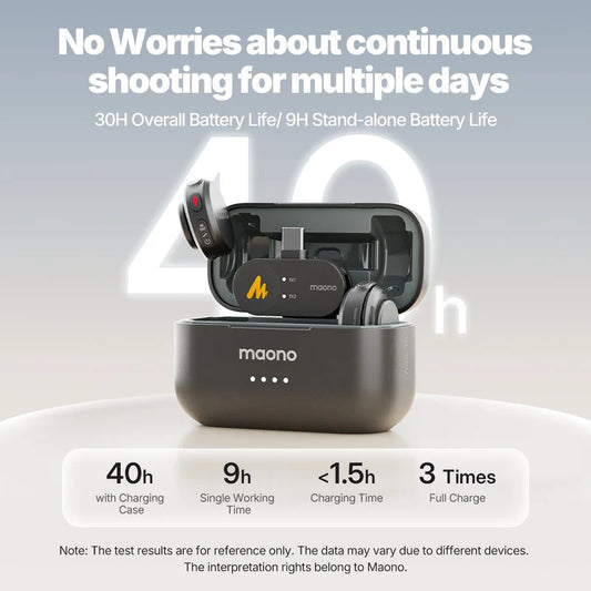 Maono Wave T5 Wireless Microphone - Cameras - USB-C & Lightning