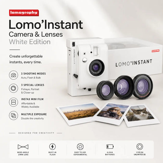Lomo'Instant Camera & Lenses White Edition – Instax Mini Camera