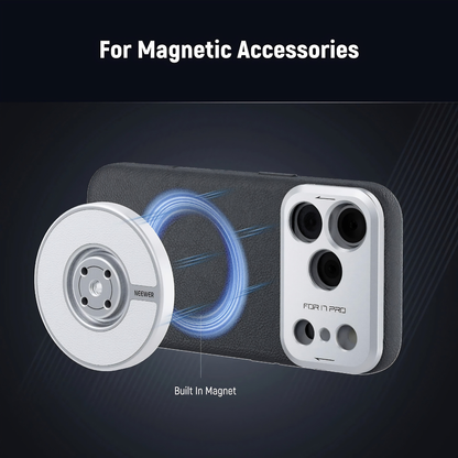 NEEWER PA134 Modular Phone Case for iPhone 17 Pro – 67mm Filter Ring, 17mm & T Mount Lens Backplates, MagSafe Compatible
