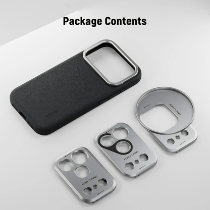 NEEWER PA134 Modular Phone Case for iPhone 17 Pro – 67mm Filter Ring, 17mm & T Mount Lens Backplates, MagSafe Compatible