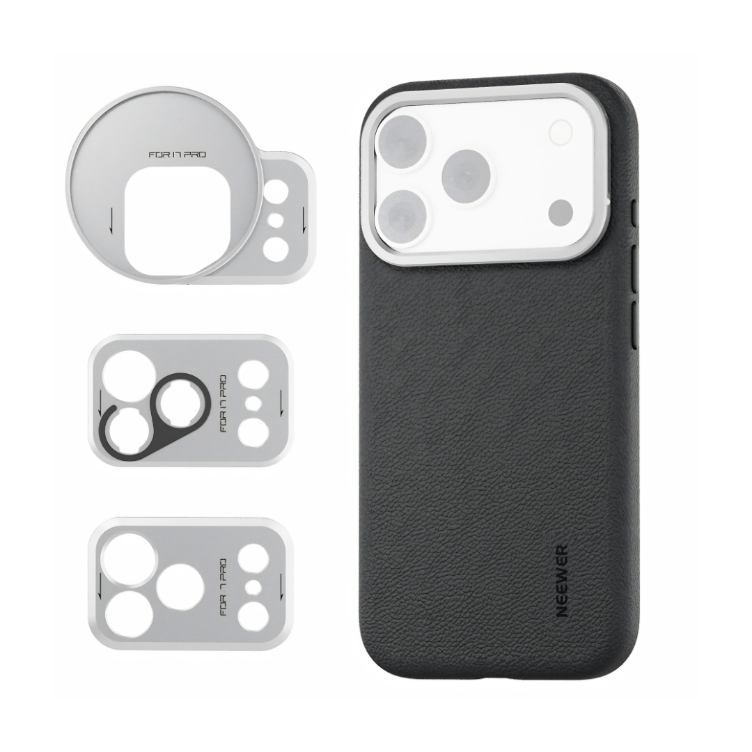 NEEWER PA134 Modular Phone Case for iPhone 17 Pro – 67mm Filter Ring, 17mm & T Mount Lens Backplates, MagSafe Compatible