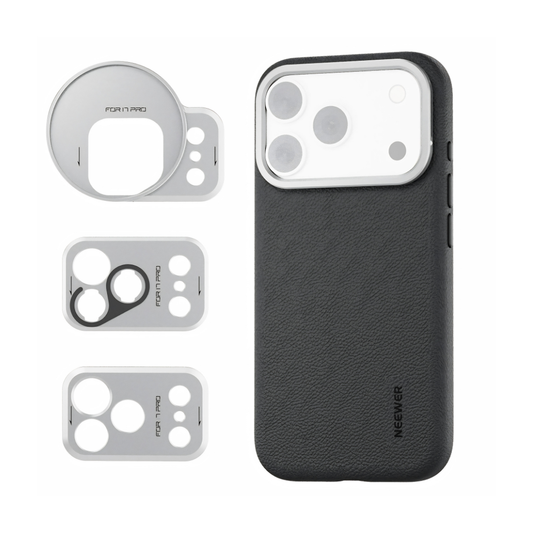 NEEWER PA134 Modular Phone Case for iPhone 17 Pro – 67mm Filter Ring, 17mm & T Mount Lens Backplates, MagSafe Compatible