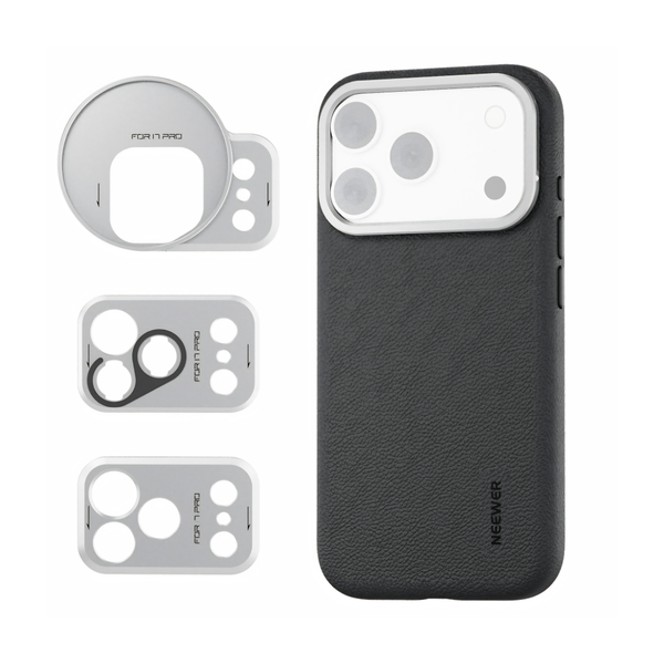 NEEWER PA134 Modular Phone Case for iPhone 17 Pro – 67mm Filter Ring, 17mm & T Mount Lens Backplates, MagSafe Compatible