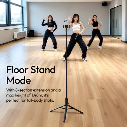 OneTap Auto Pop-Up Selfie Stick & Tripod (Ulanzi MT86) — Bluetooth Remote