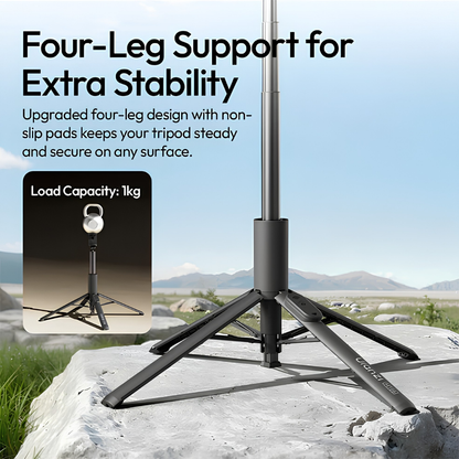 OneTap Auto Pop-Up Selfie Stick & Tripod (Ulanzi MT86) — Bluetooth Remote
