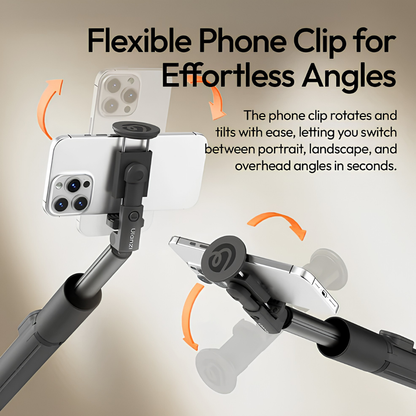 OneTap Auto Pop-Up Selfie Stick & Tripod (Ulanzi MT86) — Bluetooth Remote