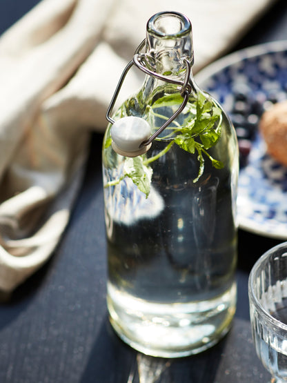 IKEA KORKEN Bottle with Stopper – Clear Glass, 1L