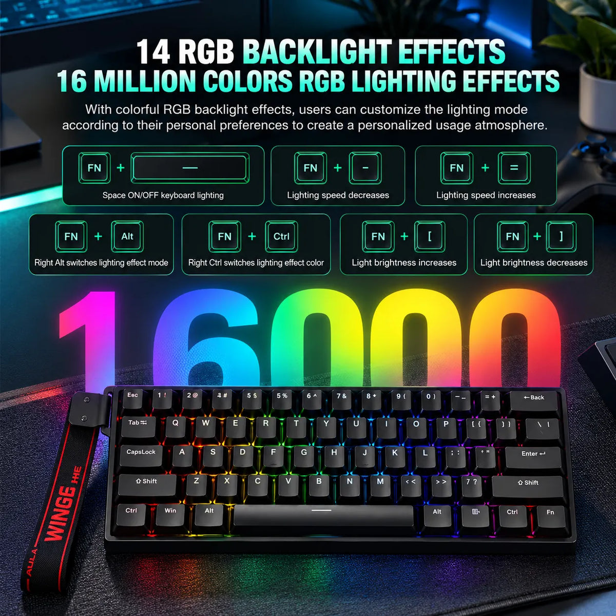 Aula WIN60 HE Wired Gaming Keyboard