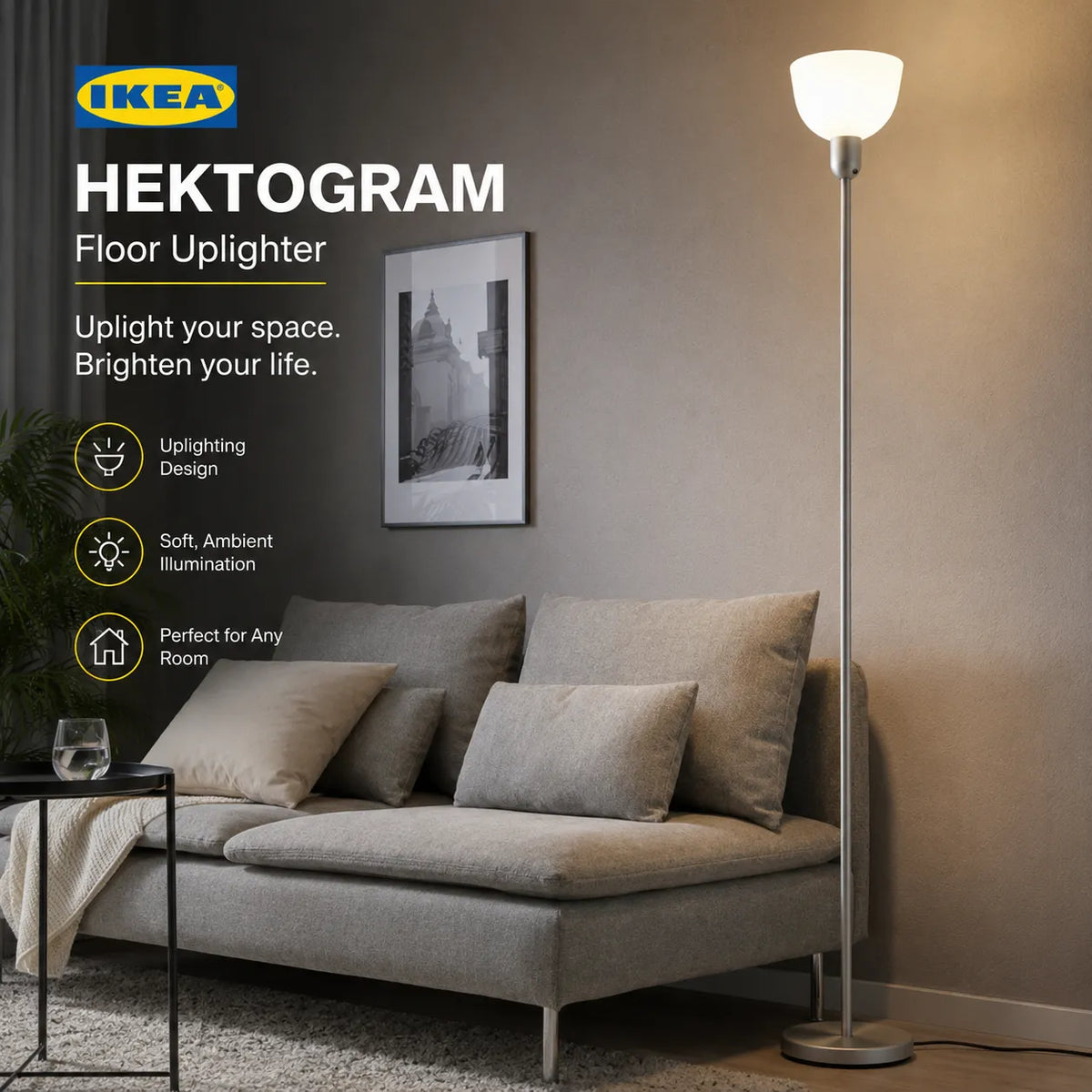 IKEA HEKTOGRAM Floor Uplighter