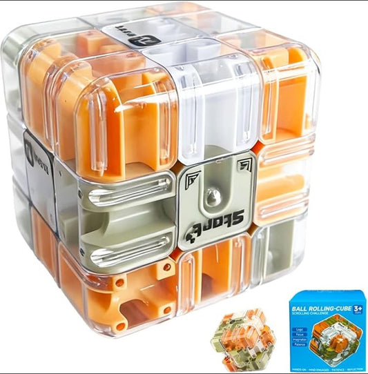 3D Maze Cube Ball Puzzle – Brain Teaser Educational Toy for Kids & Adults | Durable Labyrinth Game Gift