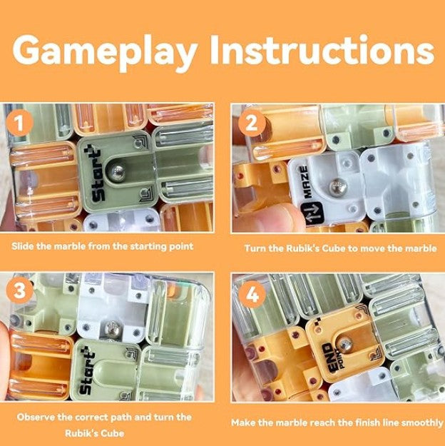 3D Maze Cube Ball Puzzle – Brain Teaser Educational Toy for Kids & Adults | Durable Labyrinth Game Gift