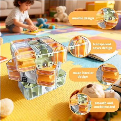 3D Maze Cube Ball Puzzle – Brain Teaser Educational Toy for Kids & Adults | Durable Labyrinth Game Gift