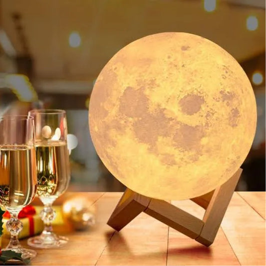 3D Moon Lamp LED Night Light – Table Lamp for Kids & Bedroom Decor