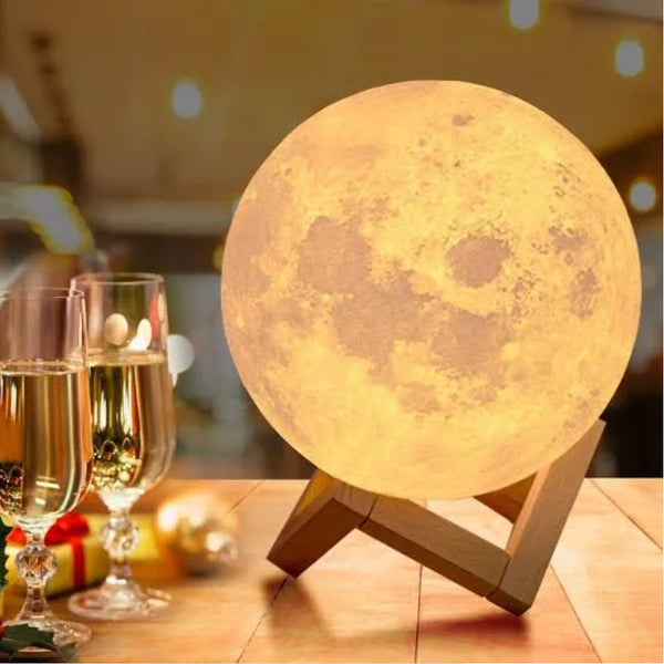 3D Moon Lamp LED Night Light – Table Lamp for Kids & Bedroom Decor