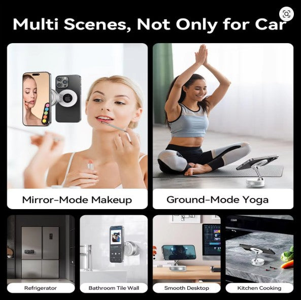 Vacuum suction mount in use