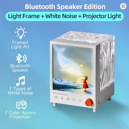 Aurora Box Bluetooth Ambient Night Light – White Noise Speaker & Aurora Projector (Pakistan)