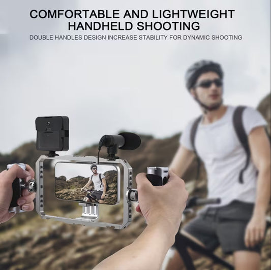 Smartphone Video Cage Rig | Dual Handle Mobile Video Stabilizer