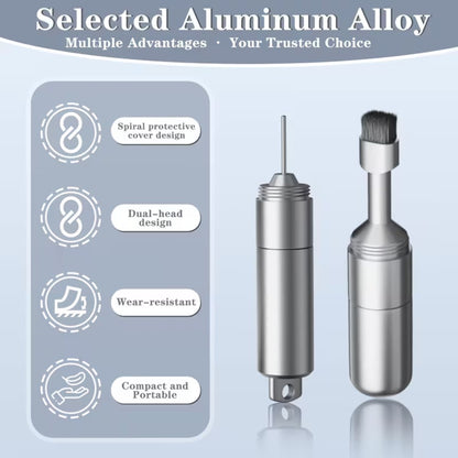 SIM Card Ejector Tool Pakistan – 2-in-1 EDC SIM Pin with Cleaning Brush & Keychain | Aluminum Alloy Phone & AirPods Cleaner