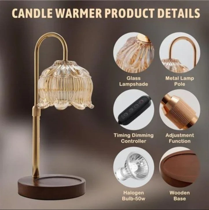 Candle Warmer Lamp Pakistan – No-Flame Electric Candle Melter with Timer | Sandokcha