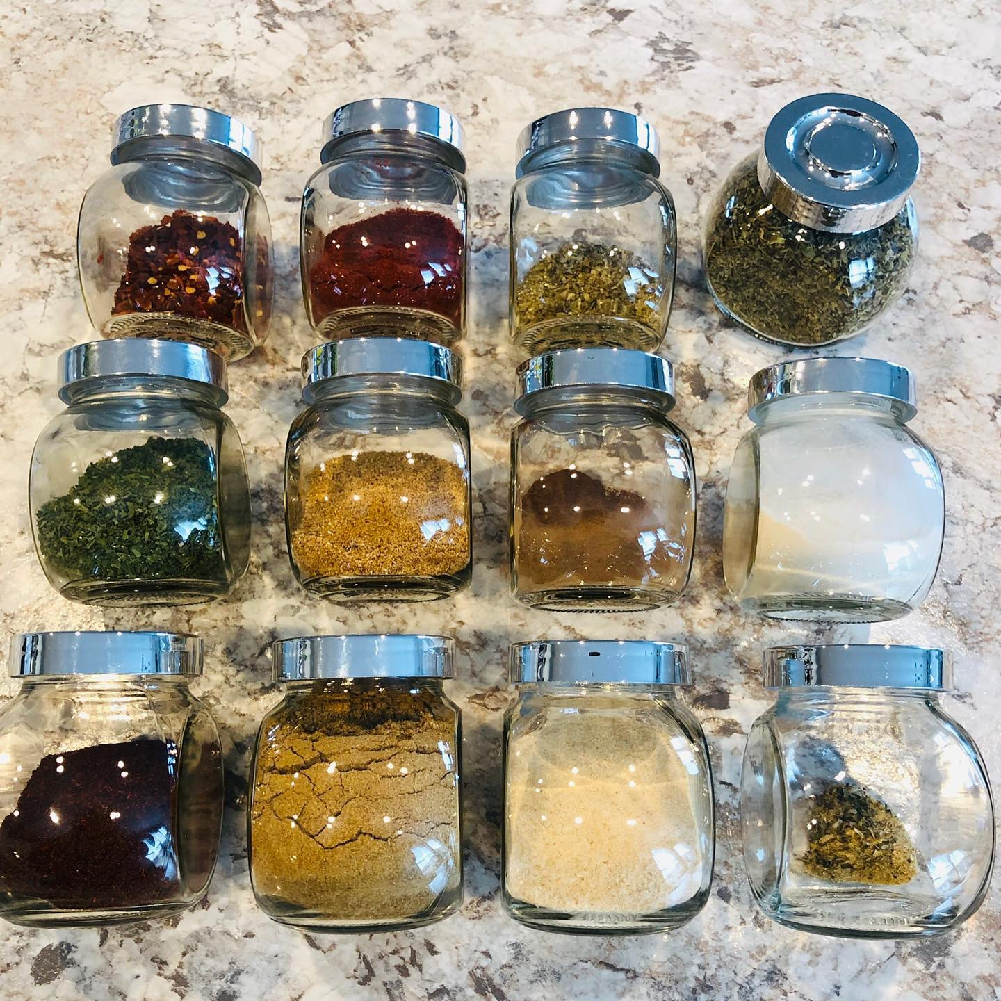 IKEA RAJTAN Spice Jar – Glass/Aluminium-Colour (4 Pack)