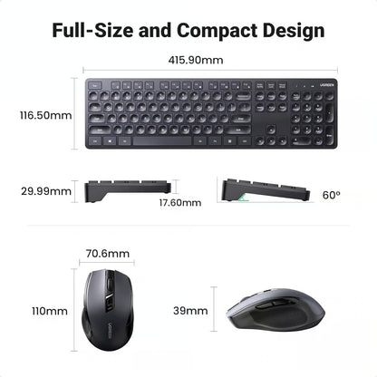UGREEN Wireless Keyboard + Mouse Combo