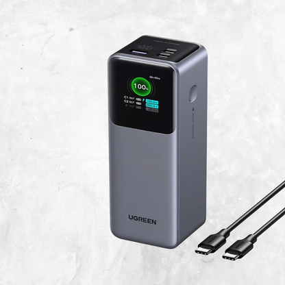 UGREEN Nexode 25000mAh 200W Power Bank | TFT Display | 3-Port