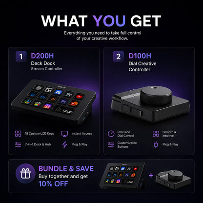 Ulanzi Creator Kit – Deck Dock & Dial Controller Bundle (Save Rs. 4,800)