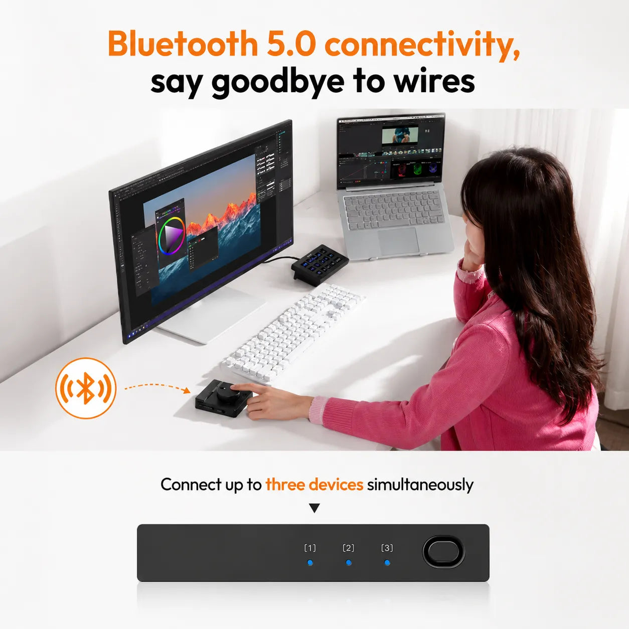 Ulanzi D100H Dial Creative Controller – Wireless Editing Dial
