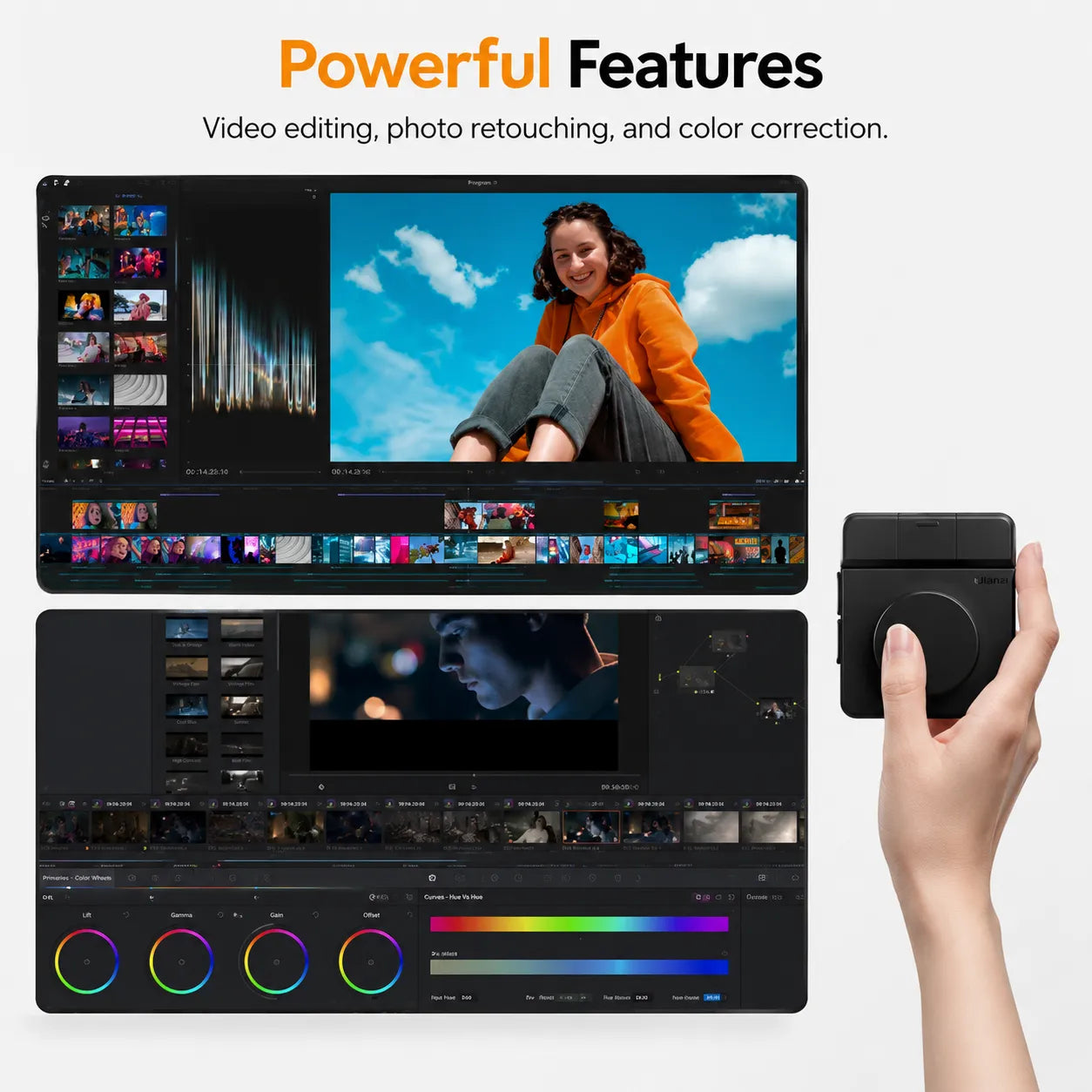 Ulanzi D100H Dial Creative Controller – Wireless Editing Dial