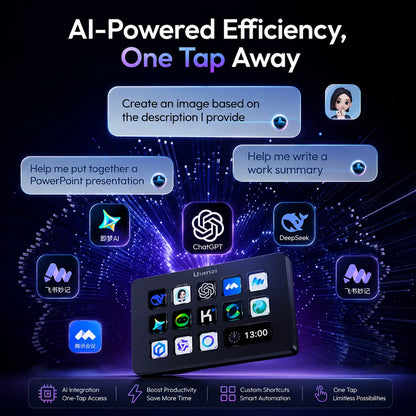 Ulanzi D200H Deck Dock – 13-Key Stream Controller & 7-in-1 USB-C Hub