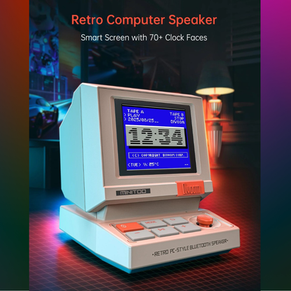 Divoom MiniToo Pakistan Retro Bluetooth Speaker with Pixel Display for your Desktop