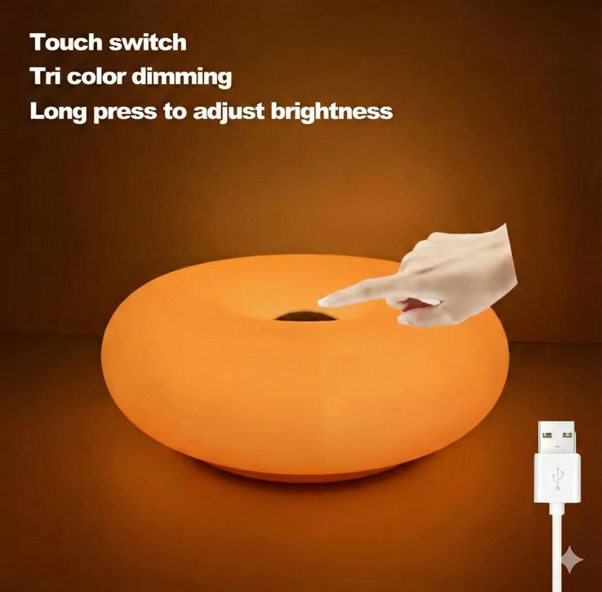 Viral Donut Lamp Cozy Orange Light Islamabad Pakistan