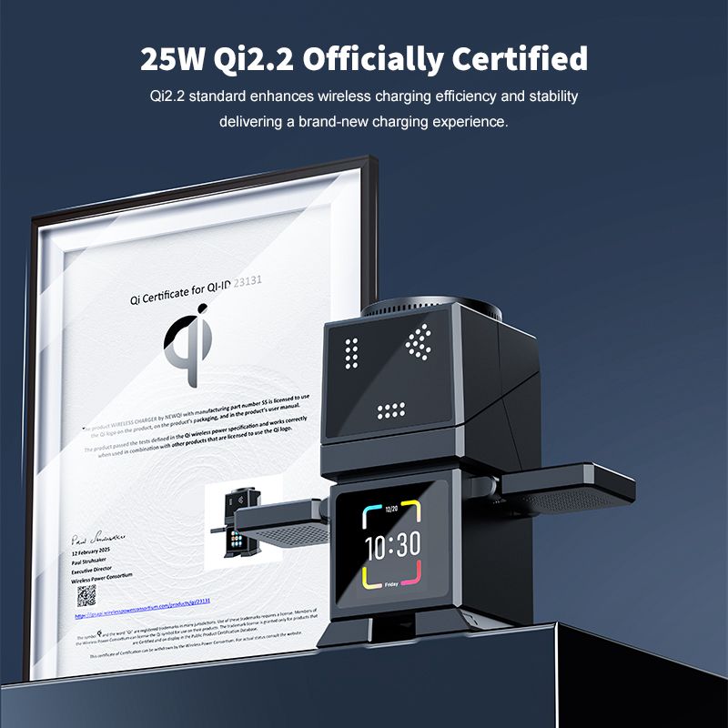 Wireless Charging Hub – Future Robots 3-in-1 25W Smart Desk Hub