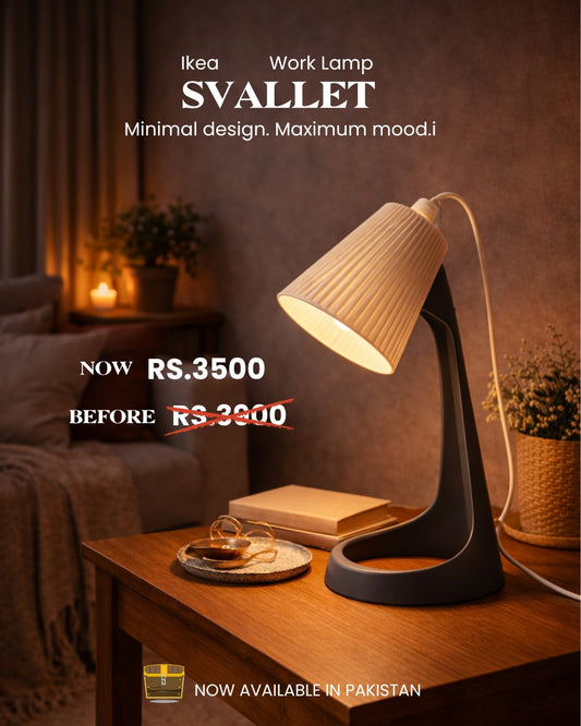 IKEA SVALLET Work Lamp – Dark Grey/White